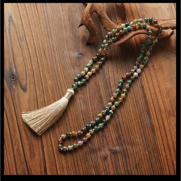 Indian Agate Mala - Picture 2 of 6